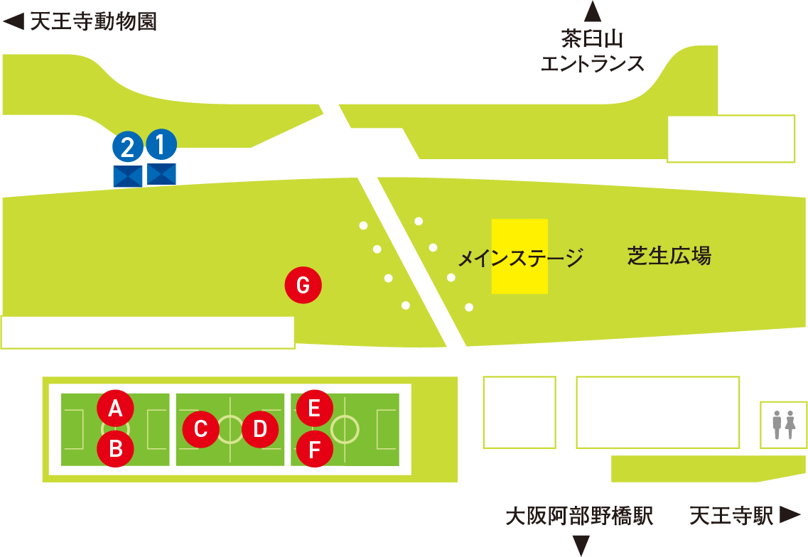 OSAKAスポーツパーク2022 てんしば会場MAP